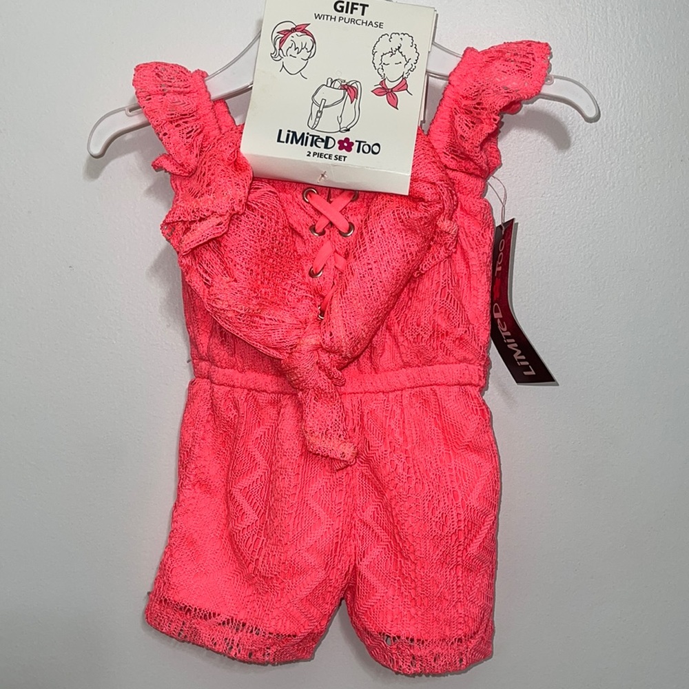 Limited Too romper w/ scarf/headband